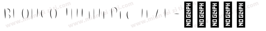 Bronco InLineRegular字体转换